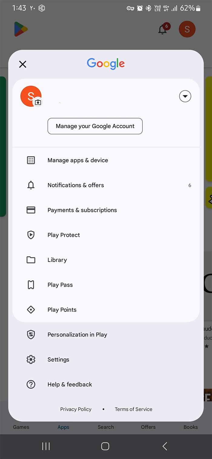 Manage apps & device