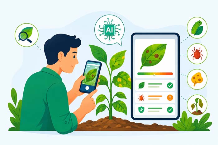 6 بهترین برنامه تشخیص آفات و بیماری گیاهان با AI (رایگان)
